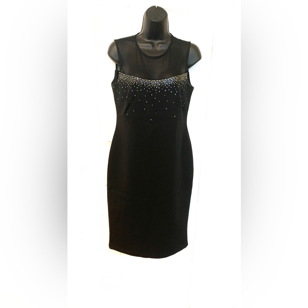 NWT Black Calvin Klein Cocktail Dress S6